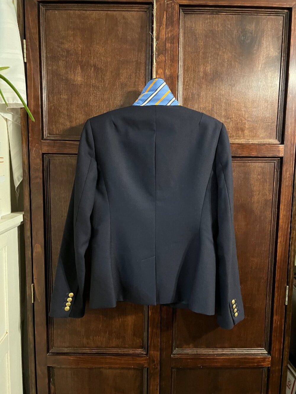 J CREW SCHOOLBOY BLAZER NAVY WOOL SILK TIE ACCENTS - Picture 3 of 10